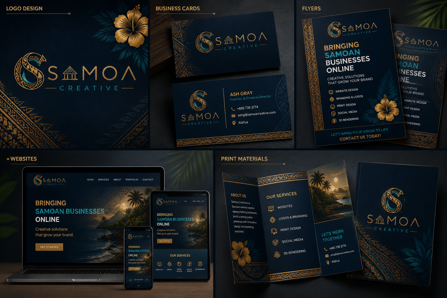 Samoa Creative AI Studio — traditional tapa motifs meet modern design tools