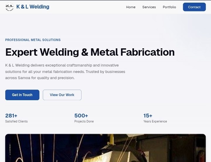 K & L Welding — Website Design